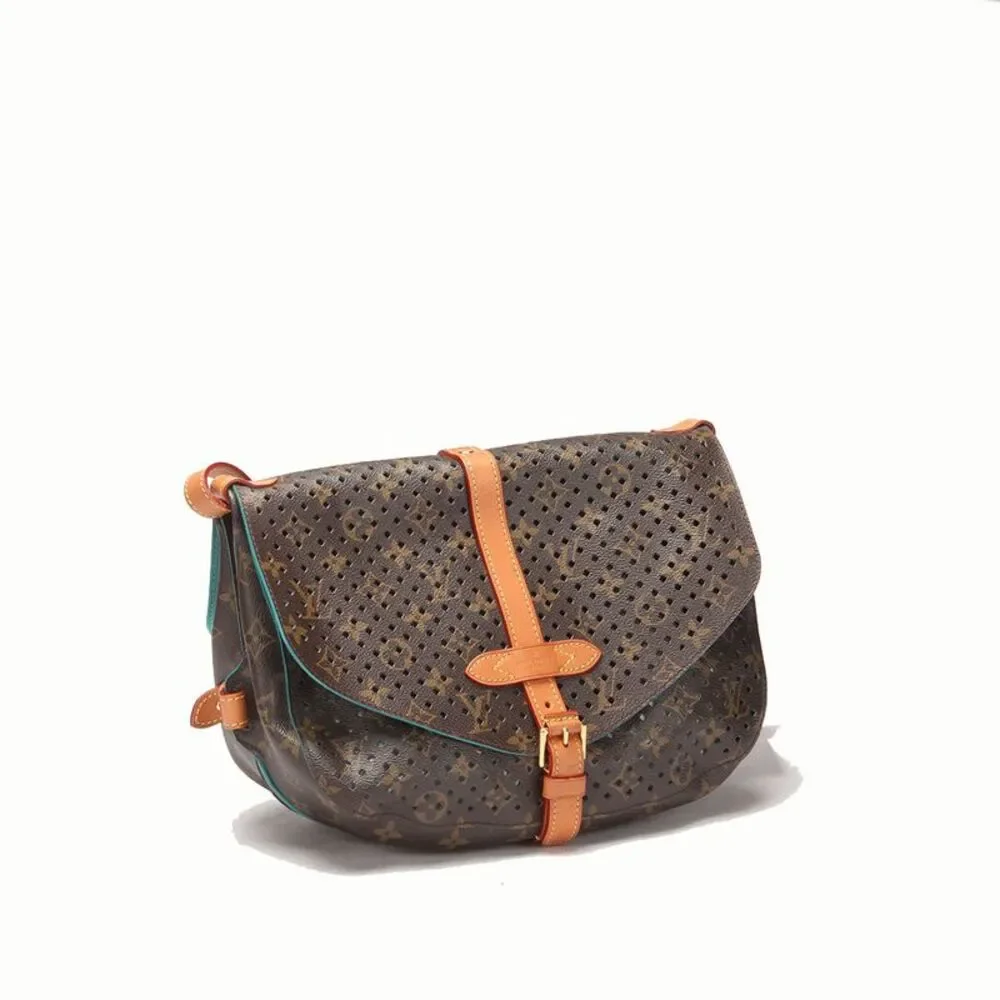 Louis Vuitton Monogram Perforated Saumur 30 Canvas Shoulder Bag M93998